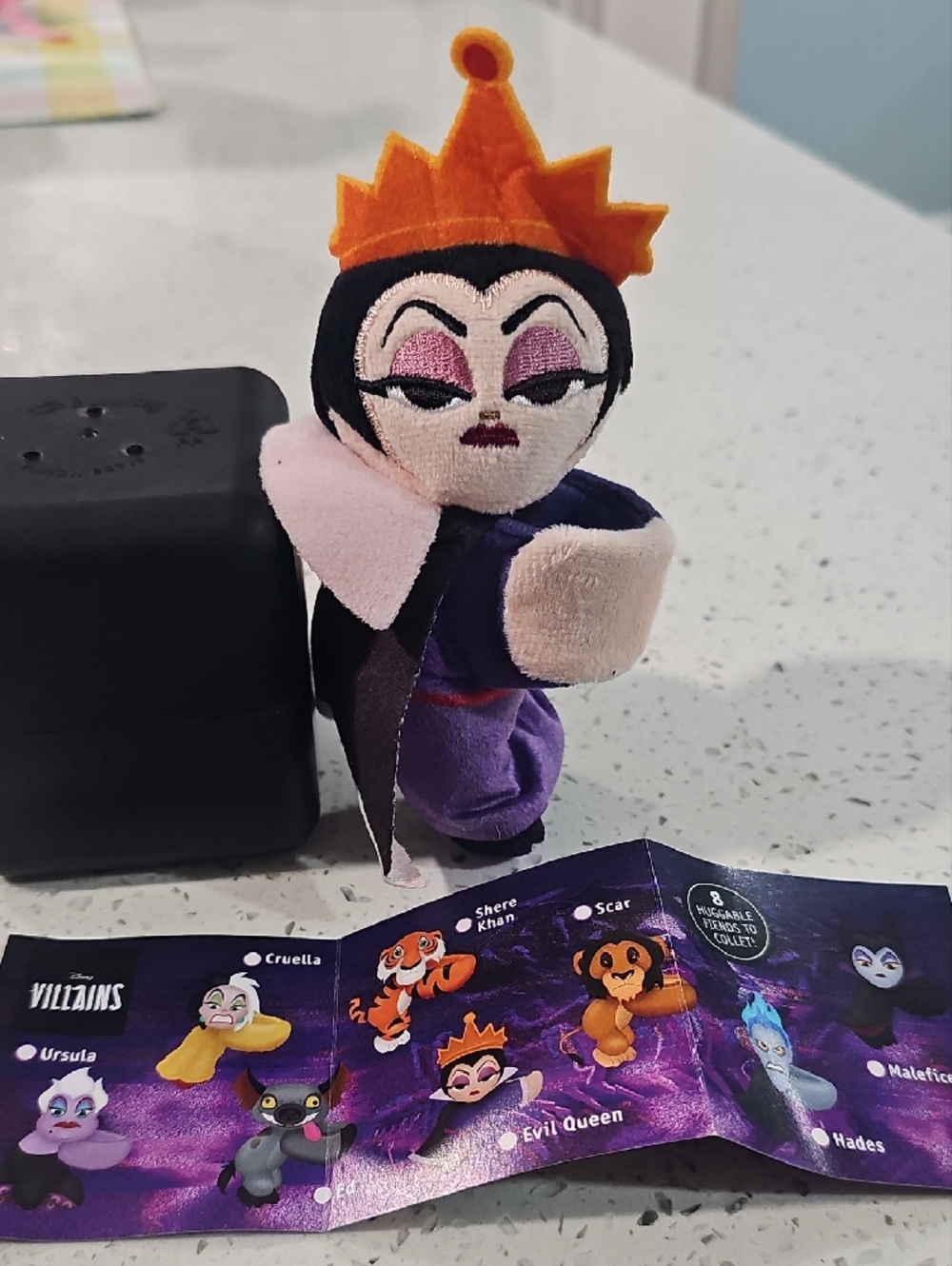 Disney Villains Evil Queen Creepy Cutie Cuff Plush - Black, Pink, Orange, Purple - Picture 2 of 5